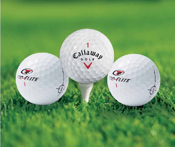Balle de golf Top Flite imprime 4 couleurs