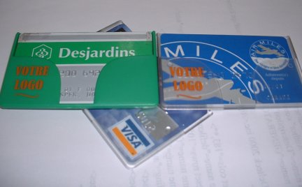 Porte-carte de crdit ou dbit imprim avec logo corporatif